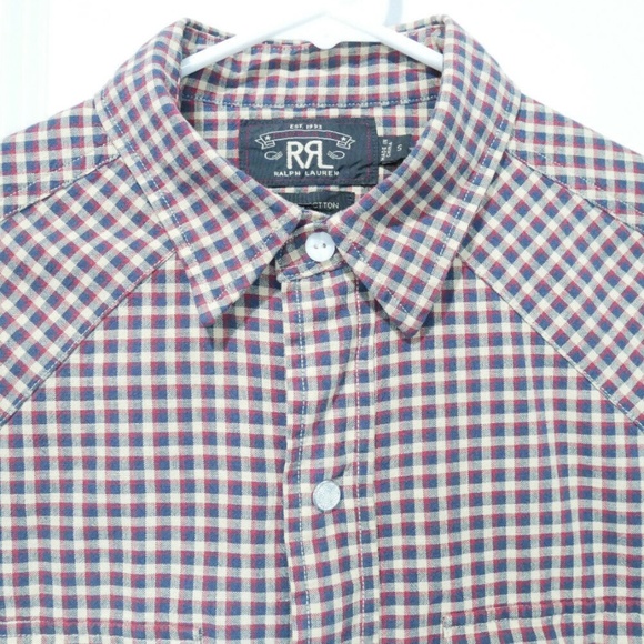 RRL Double RL Twill Flannel Western Shirt in multi-color Check Small - Picture 1 of 3